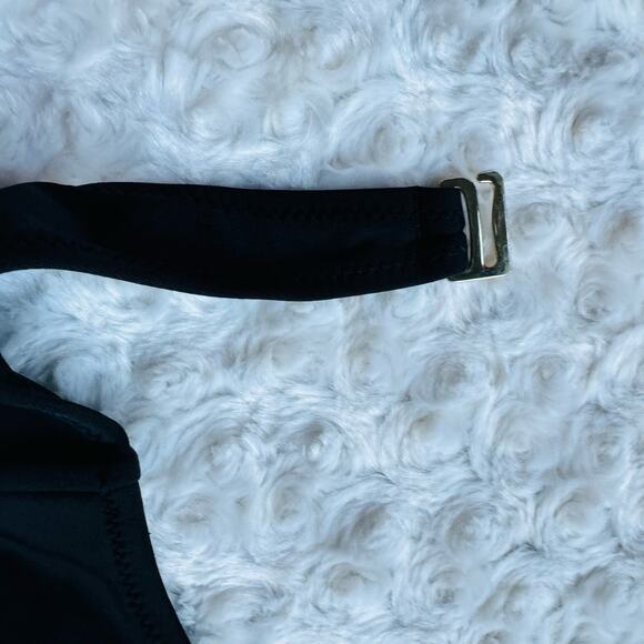 Jessica Simpson Black Halter Padded Bikini Top Size Small - Picture 3 of 7